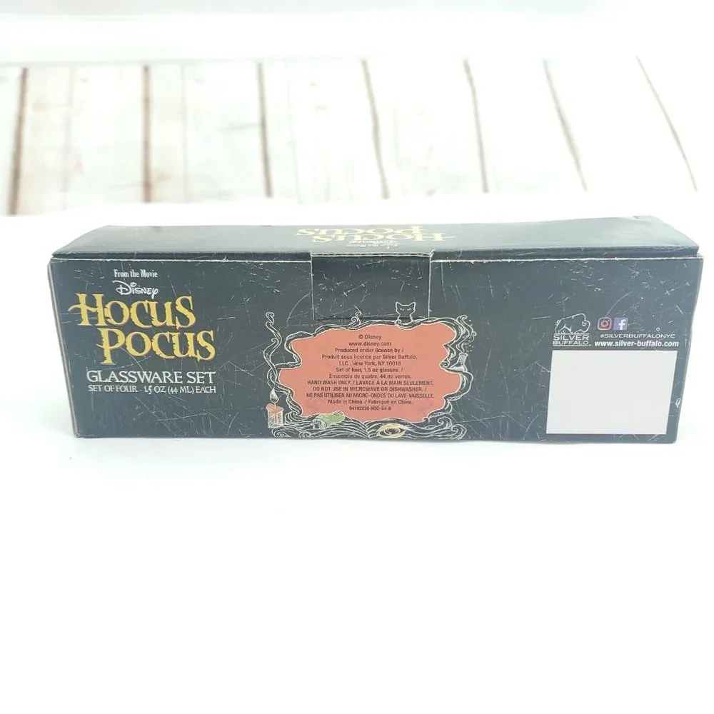 Disney Hocus Pocus Silver Buffalo 1.5 oz (44 ml) Mini Shot Glassware Set of 4